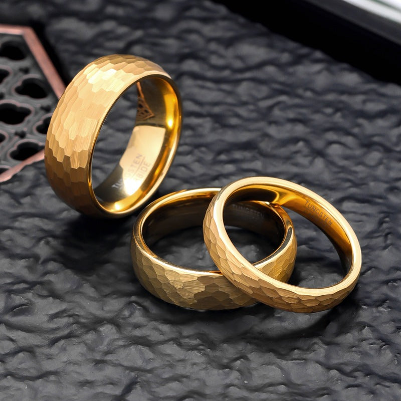 VTX Dominion Ring in gold-tone stainless steel showcasing minimalist geometric design