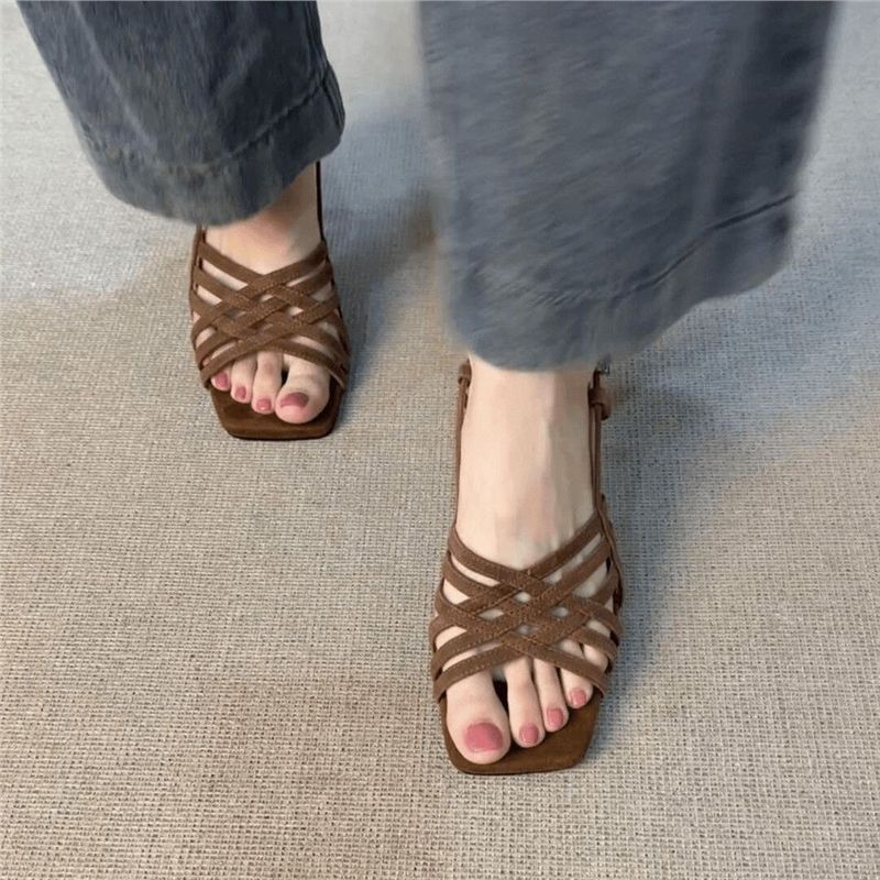 VTX Strap — Square-Toe Mid Heel Sandal