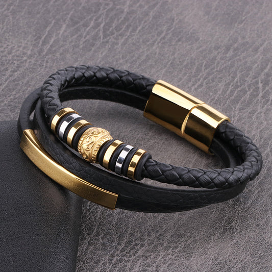 VTX Braid — Leather Cord Multilayer Bracelet