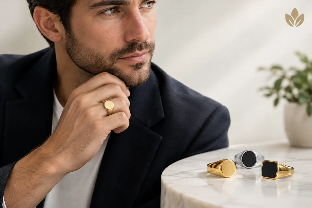 How to Style Signet Rings With Real Presence