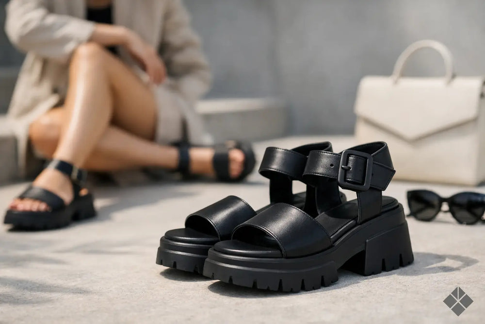 Chunky Platform Sandals With Controlled Edge
