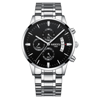 VTX Chrono Steel Chronograph Watch - Silver Black