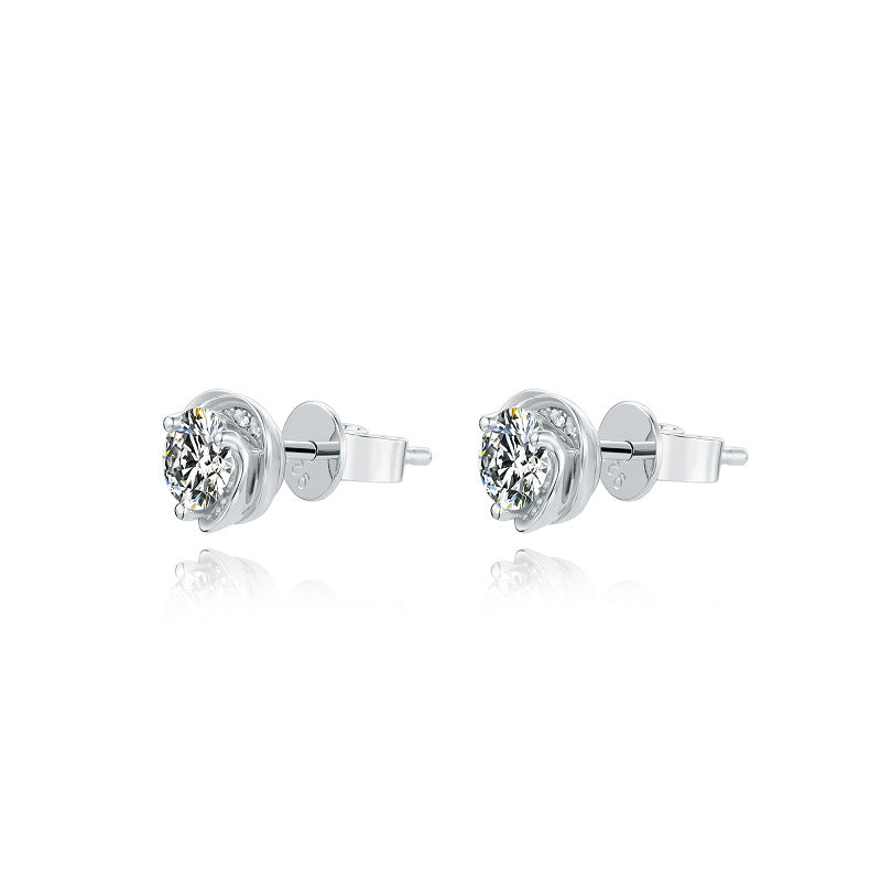 VTX Duet heart moissanite necklace and earrings