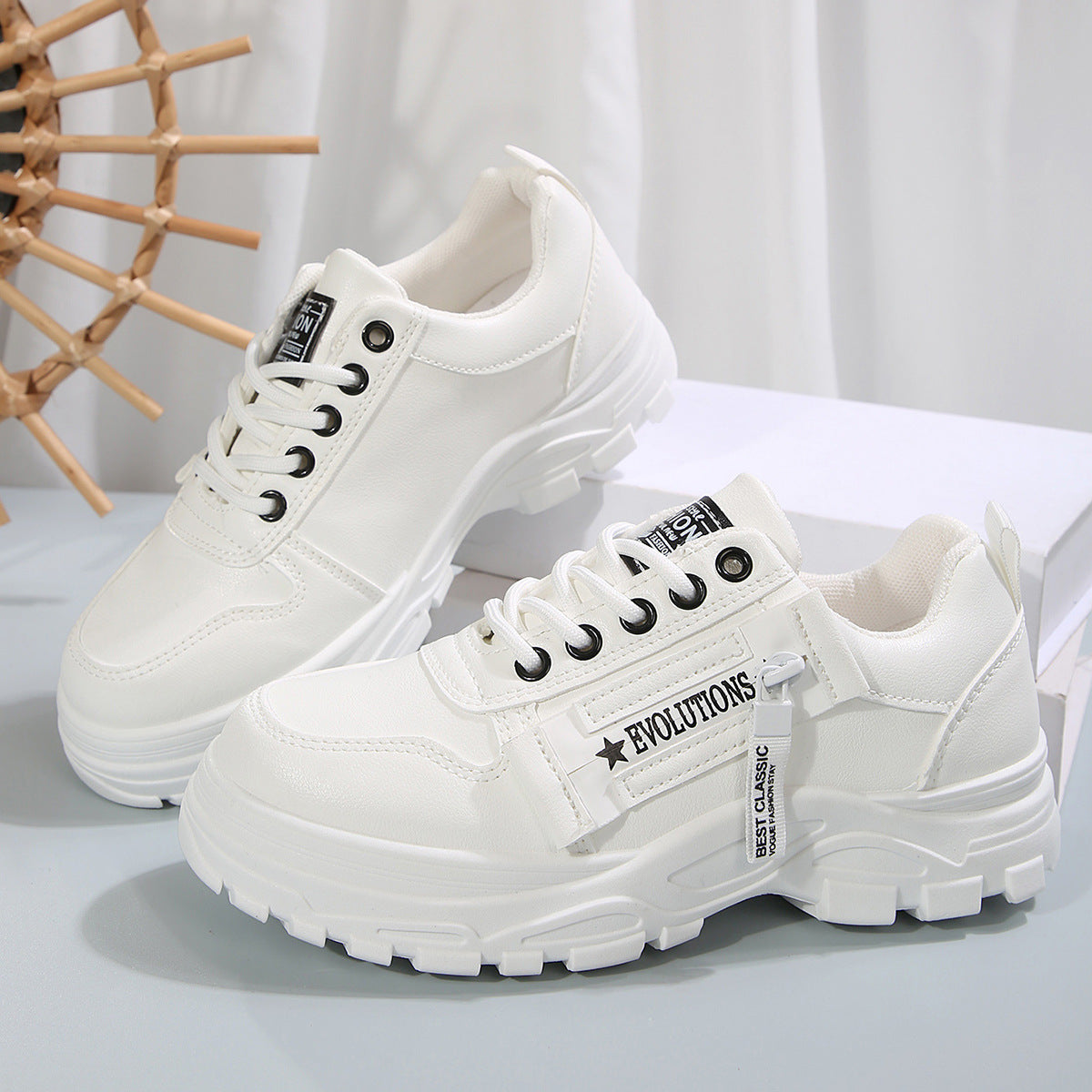 VTX Stride — Thick Sole Zip Lace-Up Sneaker