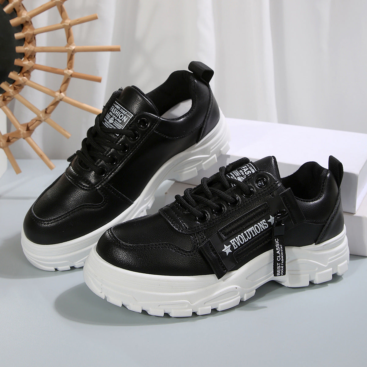 VTX Stride — Thick Sole Zip Lace-Up Sneaker