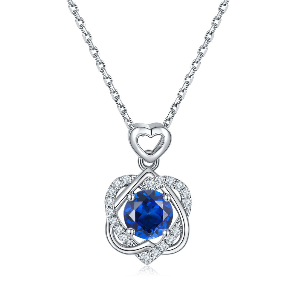 VTX Amoret moissanite heart pendant necklace