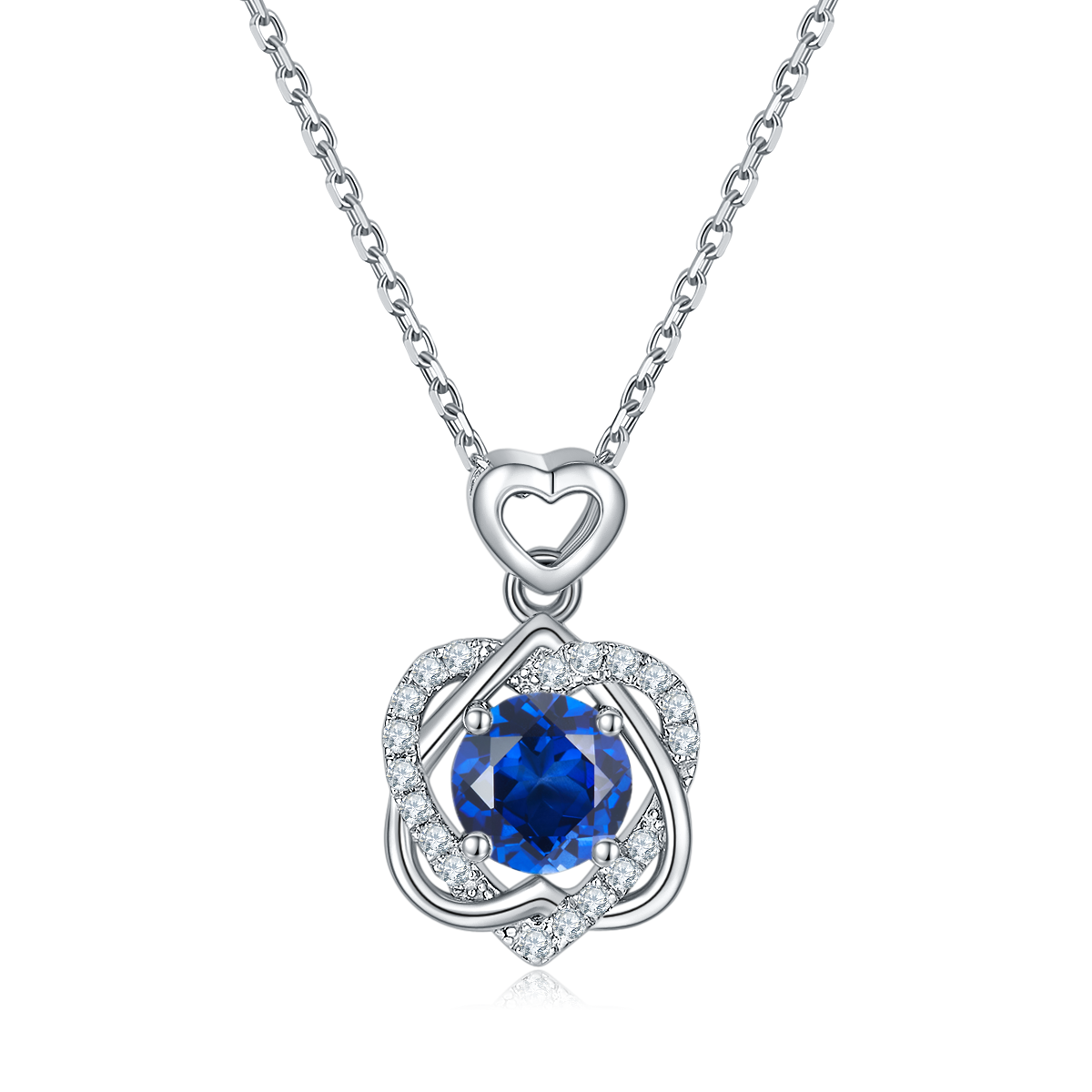 VTX Amoret moissanite heart pendant necklace