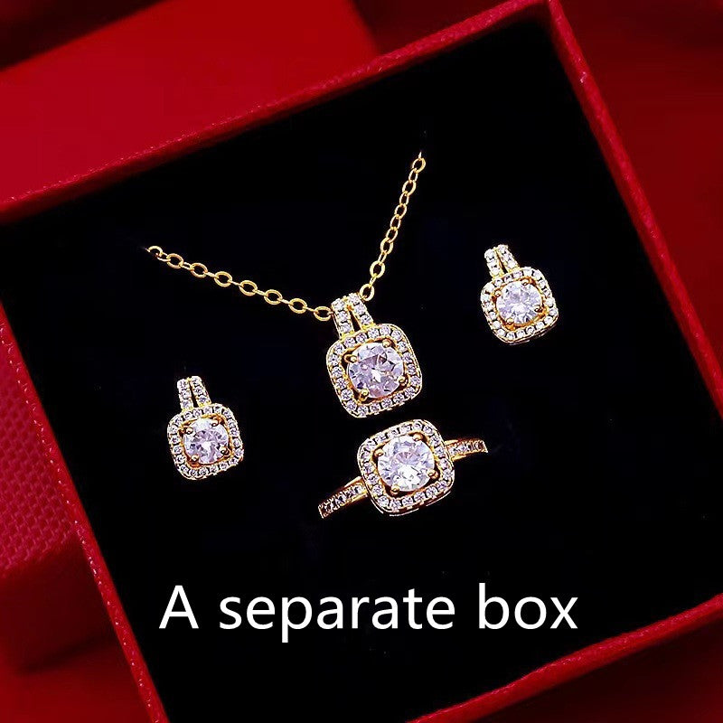 VTX Trio Zircon Jewelry Set - worn