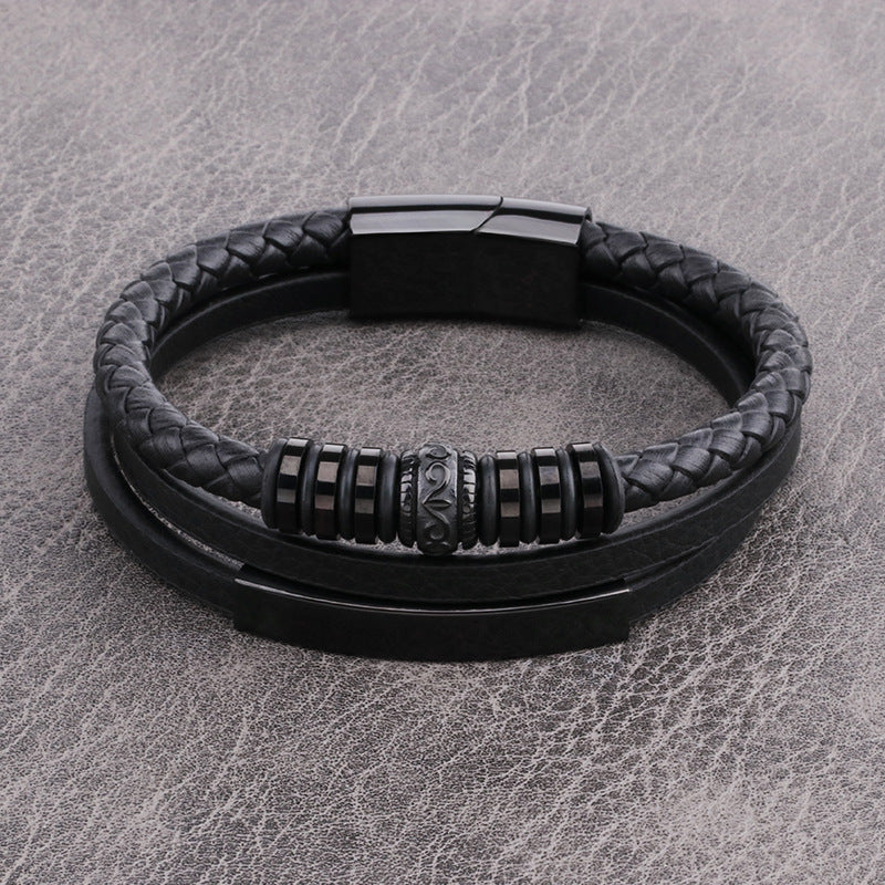VTX Braid — Leather Cord Multilayer Bracelet