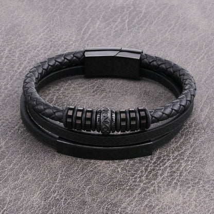 VTX Braid — Leather Cord Multilayer Bracelet