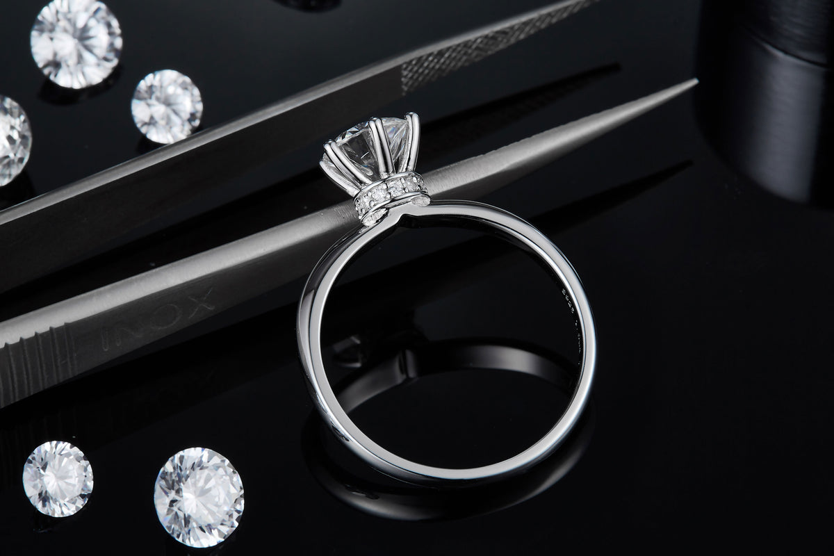 VTX Vow moissanite solitaire engagement ring