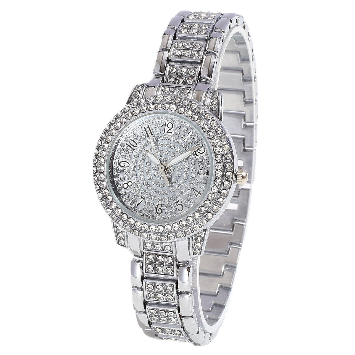 Womens Rhinestone Quartz Watch