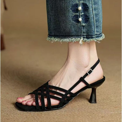 VTX Strap — Square-Toe Mid Heel Sandal