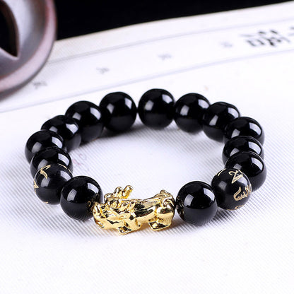 VTX Obsidian — Stone & Pearl Bracelet