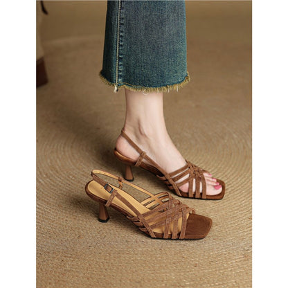 VTX Strap — Square-Toe Mid Heel Sandal
