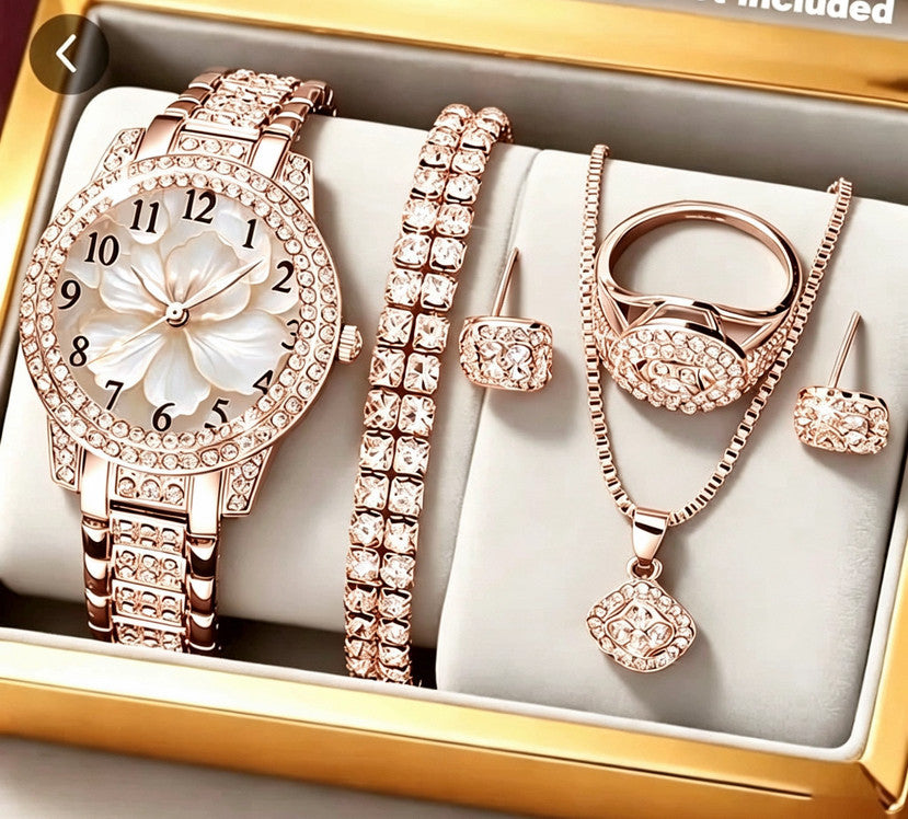 Womens Rhinestone Quartz Watch