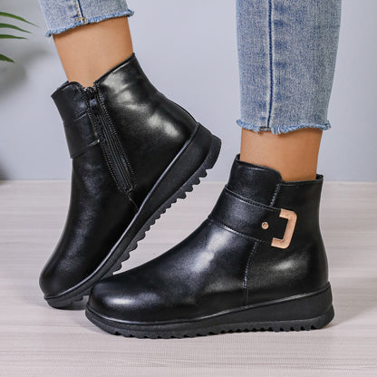 VTX Frost — Fleece-Lined PU Leather Ankle Boot