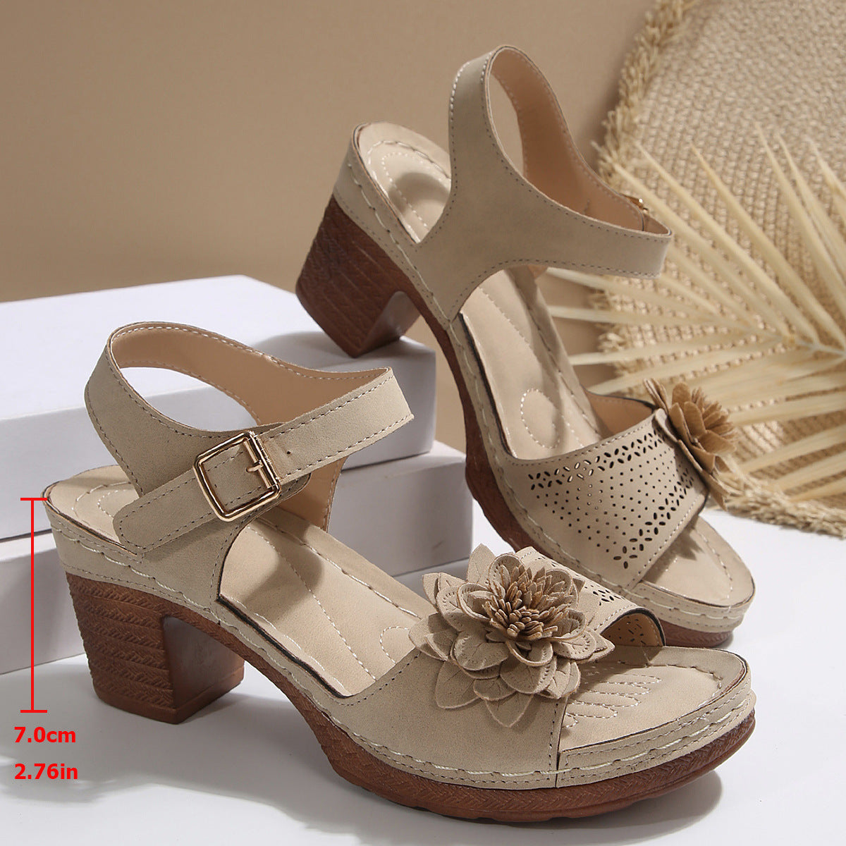 VTX Bloom — Floral Chunky Platform Sandal