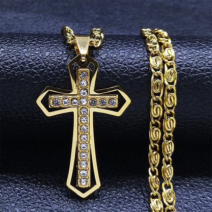 VTX Crystal — Geometric Pendant Chain