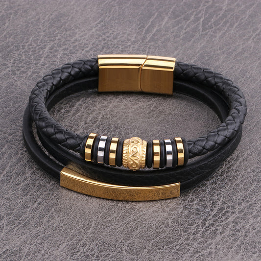 VTX Braid — Leather Cord Multilayer Bracelet
