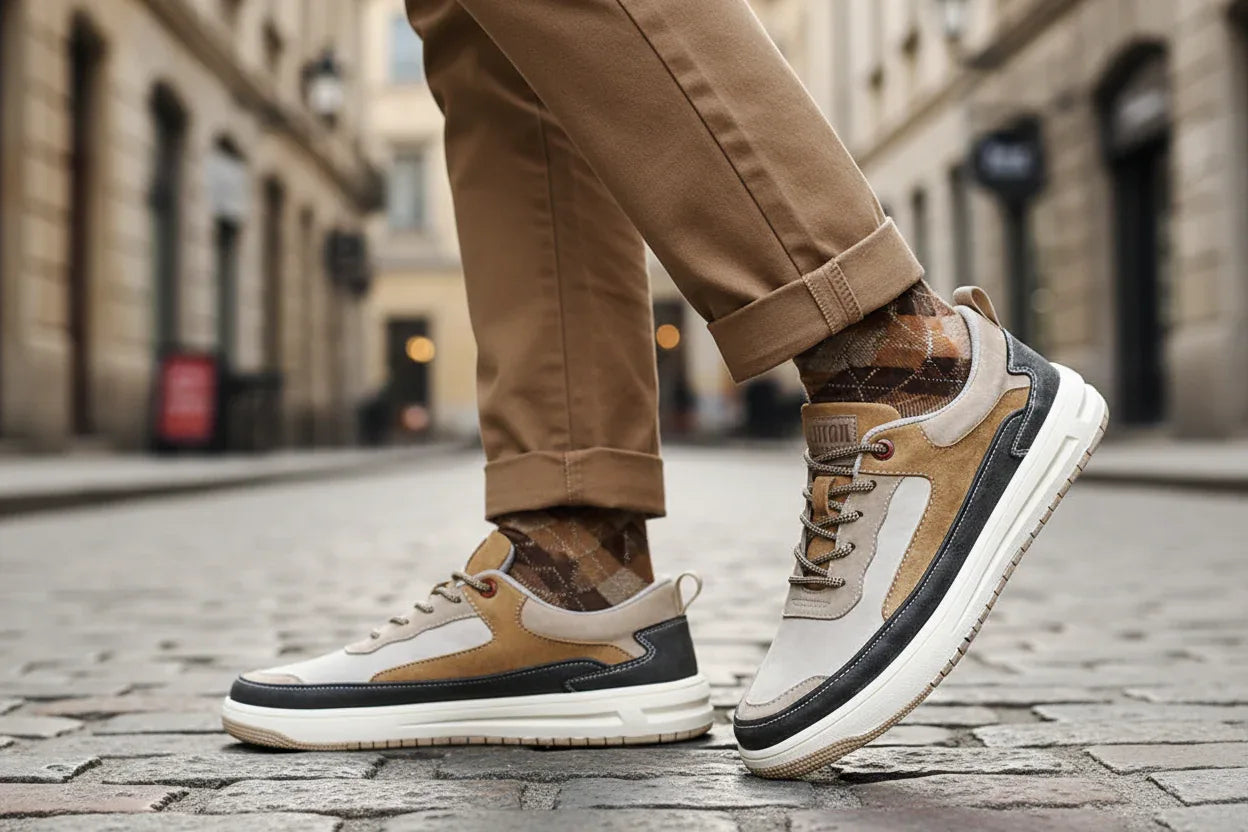 Close-up casual walk