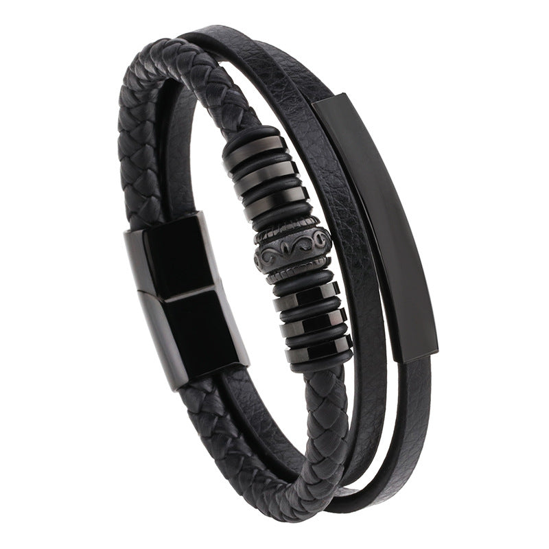 VTX Braid — Leather Cord Multilayer Bracelet