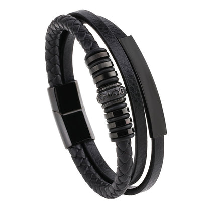 VTX Braid — Leather Cord Multilayer Bracelet