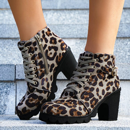 VTX Prowl — Leopard Print Suede Ankle Boot