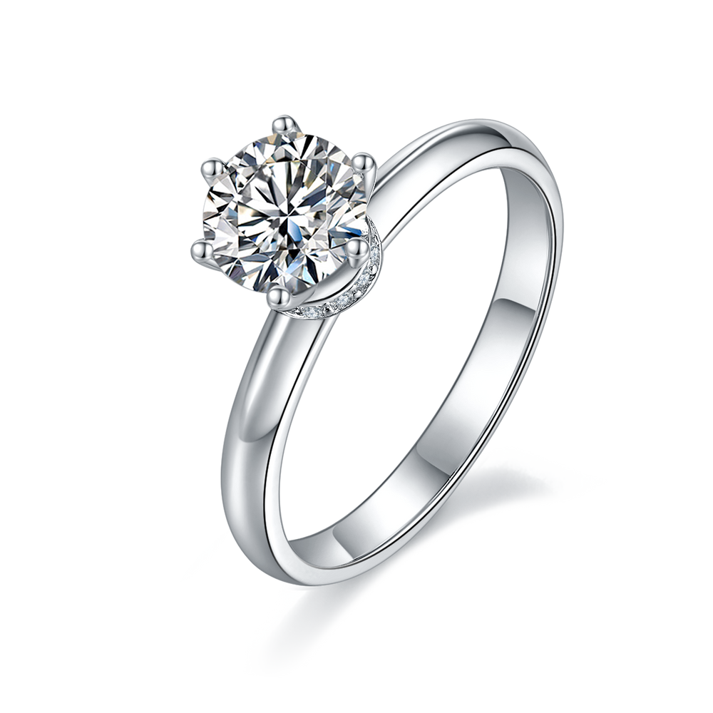 VTX Vow moissanite ring detail