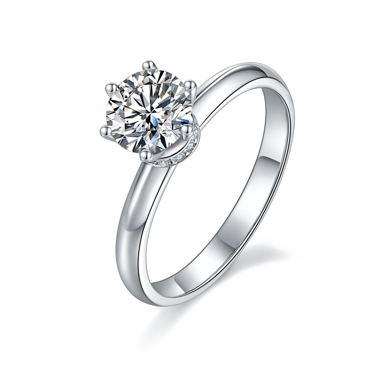 VTX Vow moissanite ring detail