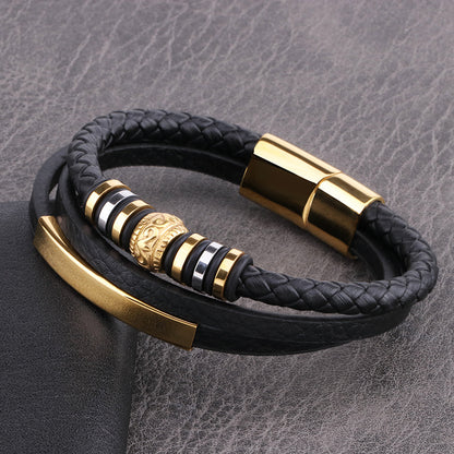 VTX Braid — Leather Cord Multilayer Bracelet