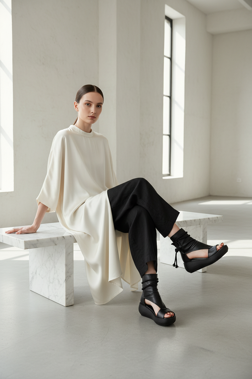Editorial seated pose